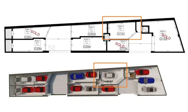 Basement garage for sale 30 m2 in Xewkija, Gozo