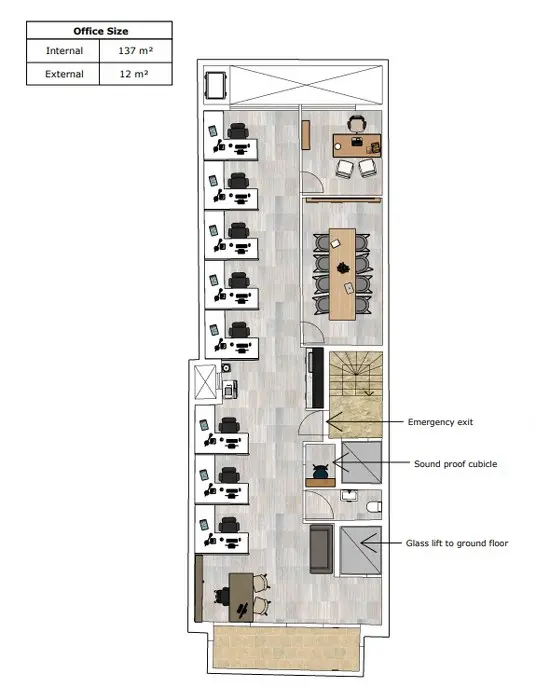Modern Office Elegance: 1st Floor Space in Sliema with Underfloor Heating