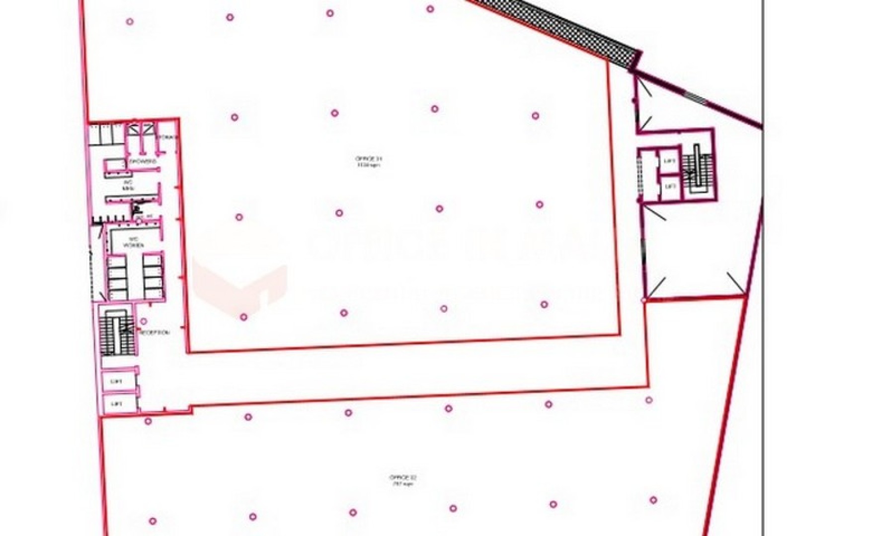 Office in office block to let in Malta 1000sqm