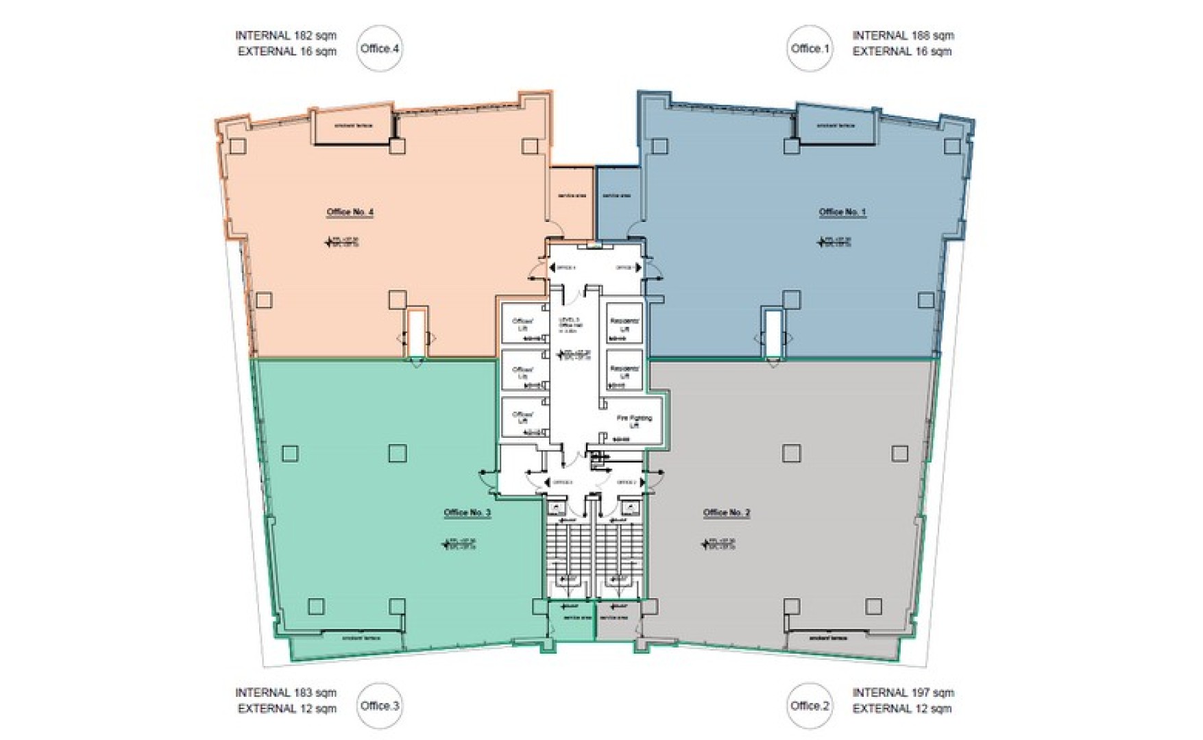 highly finished Office for rent in the St Julians district that consists of 250sqm