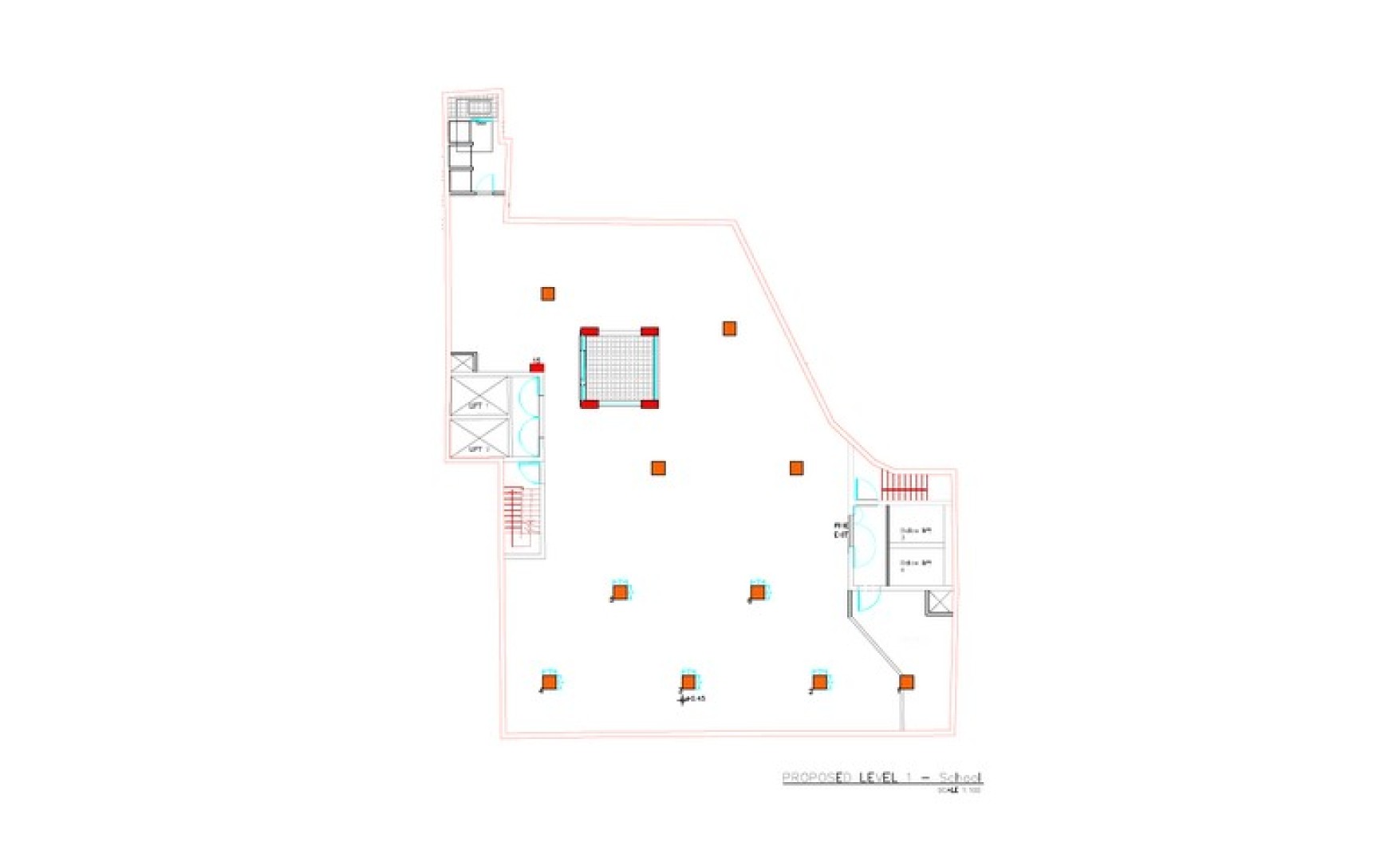 Office block with School Class 2C permit for rent