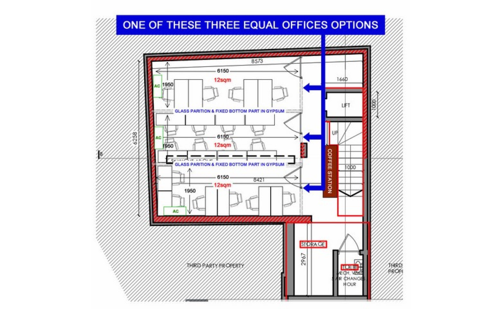 Office for rent in Malta: 70sqm office to let in a commercial building