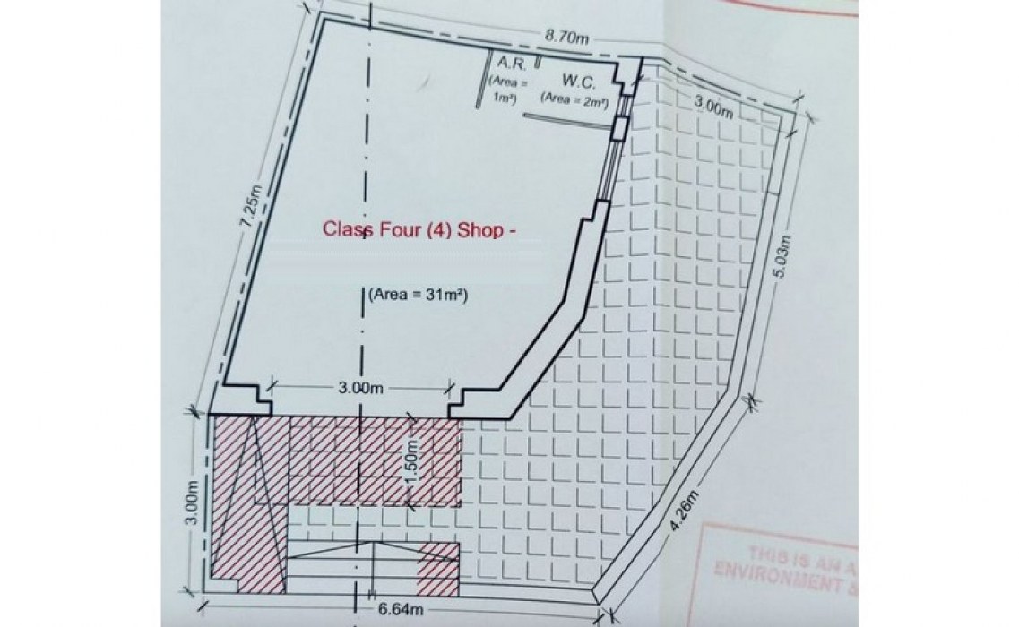 Shops for rent in Malta: Mosta 31sqm commercial premises