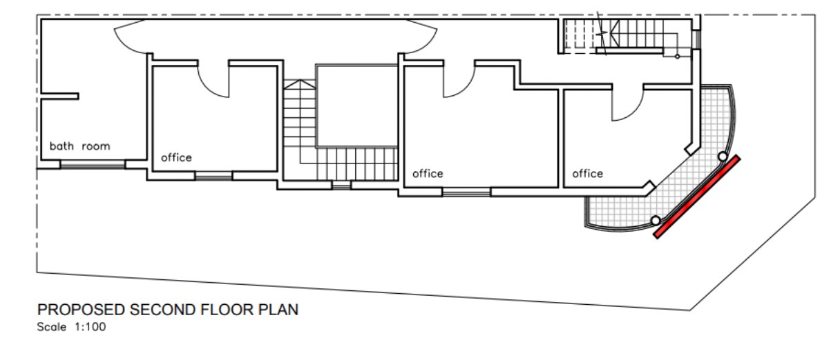 Corner Office with several rooms and ample light in Iklin